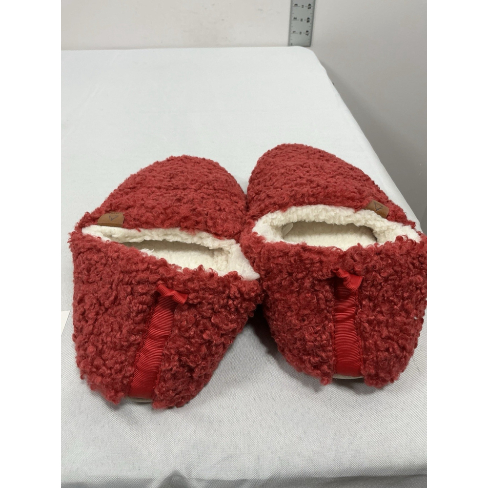 Womans Athmile Slipon Slippers 11-12 Red Sherpa Lined NWOT we - Picture 4 of 7